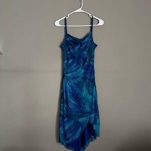 My Michelle midi Y2K 2000s 90s sparkly mesh cowl neck dress size small